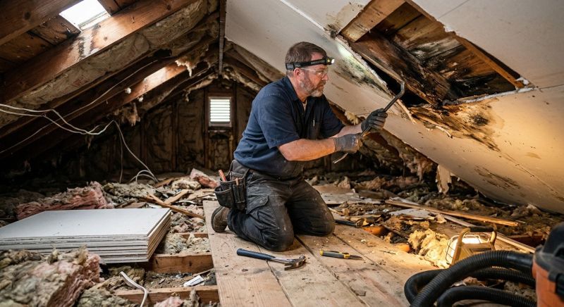 Attic Water Damage Repair in Littleton, CO